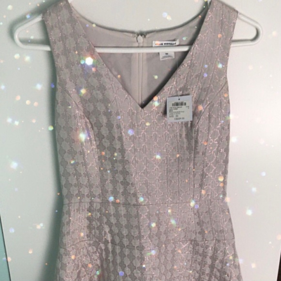 NWT Club Monaco Karla Dress in Pale Pink Design Fit and Flare V Neckline Size 00 - Picture 3 of 11